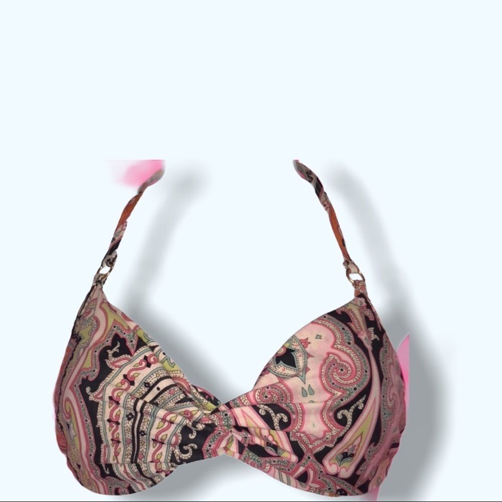 L‎ Space Paisley Bikini Top